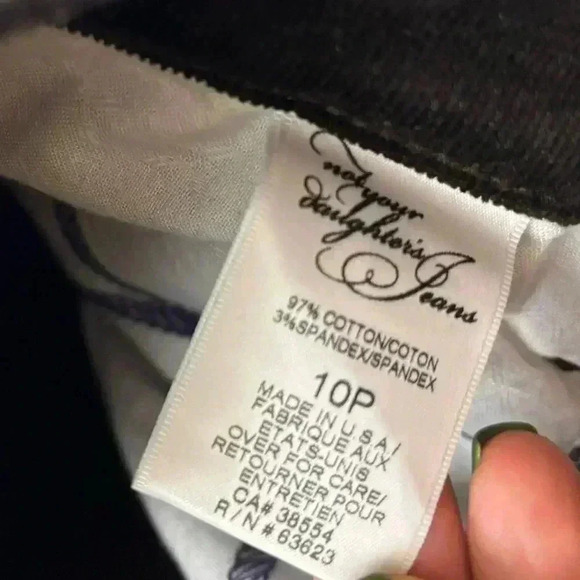 NYDJ Dark Brown “80’s” Corduroy Midrise Stretch Straight Leg Pants Size 10P - Picture 11 of 14